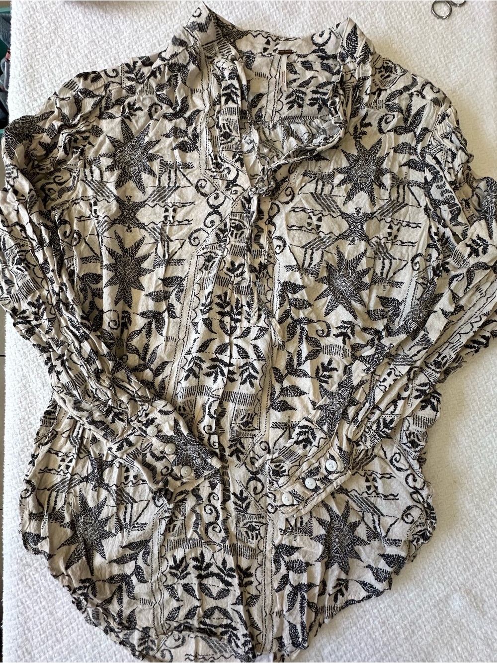 FP Vintage‑Inspired Printed Top – XS